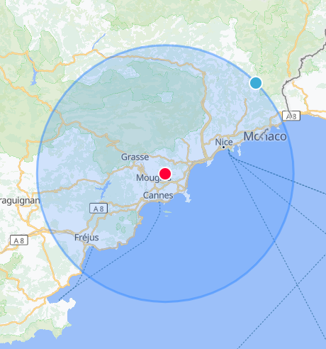 Carte de la zone d'intervention